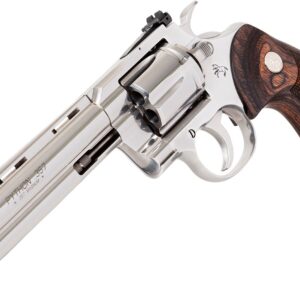 Colt Python .357 Magnum Revolver, 6" Stainless, Walnut Grip, 6 Shot - 6 Rounds | 6" Barrel | Wood Grips | Stainless/Silver