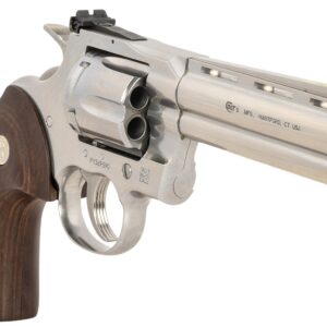 Colt Python .357 Magnum Revolver - 6 Rounds | 5" Barrel | Wood Grips | Stainless/Silver | Adjustable Sights