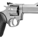 Taurus 627 Tracker Stainless 4″ 357 Magnum Revolver – 7 Rounds | 4″ Barrel | Rubber Grips | Stainless/Silver | 3-Dot Sights