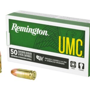Remington UMC Full Metal Jacket 9mm Ammo 115 gr 50 Round Box - Brass Casing